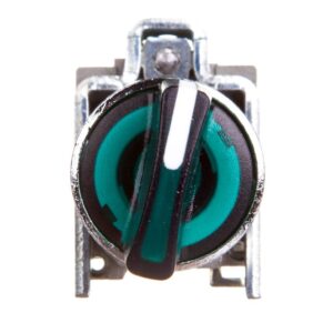 Przełącznik 2 położeniowy pokrętło 22mm zielony 1Z 1R bez samopowrotu XB4BK123M5 - obrazek 1