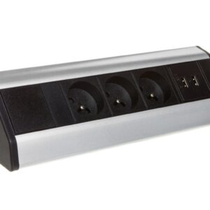 Gniazdo meblowe 3x250V AC z ładowarką 2xUSB i przewodem 1,8m OR-AE-1360 - obrazek 1