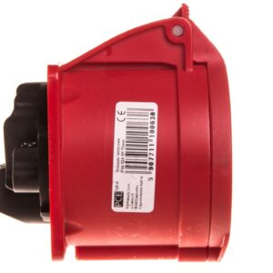 Gniazdo tablicowe 32A 5P 400V /70x70/ czerwone IP44 325-6 - obrazek 1