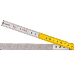 Miara składana drewniana 1 m, biało-żółta - obrazek 1