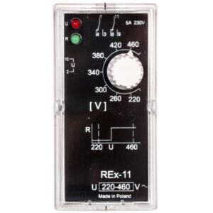 Przekaźnik kontroli napięcia 1-fazowy 2P 5A 220-460V AC REX-11 2605764 - obrazek 1