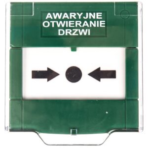 Przycisk awaryjnego wyjścia natynkowy 2A/30V DC ręczny zielony APWK - obrazek 1