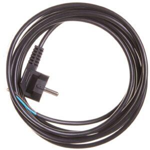 Przewód przyłączeniowy W-3 3x1,0 mm2 czarny z wtyczką kątową 5m 51.930 - obrazek 1