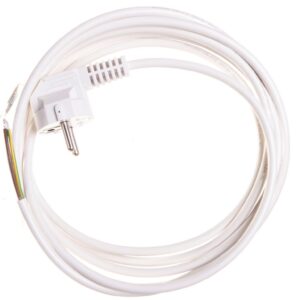 Przewód przyłączeniowy W-2 3x1,0 mm2 biały z wtyczką kątową 3m 51.925 - obrazek 1