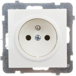 AS Gniazdo pojedyncze z/u ecru GP-1GZ/m/27 - obrazek 1