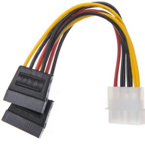 Kabel SATA zasilający MOLEX (M) - S-ATA (F) x2 13cm 68524 - obrazek 1