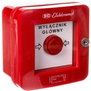 Wyłącznik alarmowy samoczynny natynkowy z zamkiem WGZ-1s IP-55 921490 - obrazek 1