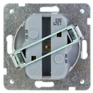 AS Gniazdo potrójne b/u 2.5A EURO białe GP-3G/m/00 - obrazek 1