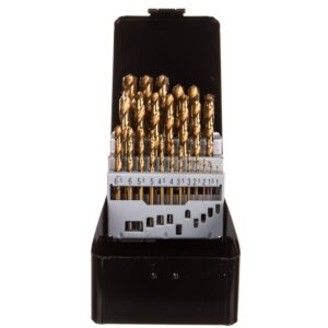 Zestaw wierteł do metalu HSS-TiN 1.0-13 mm głęboko szlifowane stal 9341 DIN338 25 elementów 57H200 - obrazek 1