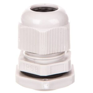 Dławnica kablowa M20x1,5 IP68 poliamidowa jasnoszara EM4720M - obrazek 1