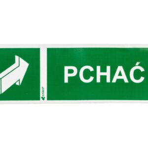 Samoprzylepna tabliczka ostrzegawcza /PCHAĆ/ 37E/G/FS - obrazek 1