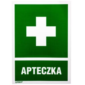 Samoprzylepna tabliczka ostrzegawcza /Apteczka 100x145/ 8I/1/H1/F - obrazek 1