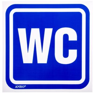 Samoprzylepna tabliczka ostrzegawcza /Oznaczenie WC 100x100/ 61/H/F - obrazek 1