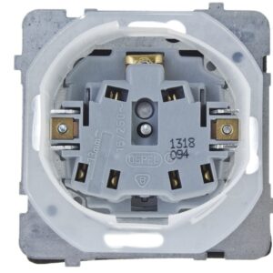 AS Gniazdo bryzgoszczelne z/u IP44 klapka biała GPH-1GZ/m/00/w - obrazek 1