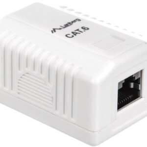 Gniazdo teleinformatyczne natynkowe FTP 1xRJ45 kat.6 OS6-0001-W - obrazek 1