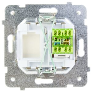 AS Gniazdo komputerowe pojedyncze RJ45 kat.5e MMC ecru GPK-1G/K/m/27 - obrazek 1