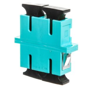 Adapter światłowodowy SC/SC, duplex, wielomodowy OM3, ceramiczna ferrula, błękitny DN-96005-1 - obrazek 1