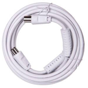 Przewód antenowy IEC 5m biały 50725 - obrazek 1