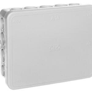 Puszka n/t odgałęźna 125x100x40mm 18 przepustów IP55 A 18 jasnoszara 2000410 /10szt./ - obrazek 1