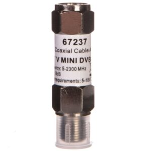 Mini wzmacniacz sygnału DVB-T/SAT 18dB /na kabel koncentryczny/ F - F 67237 - obrazek 1