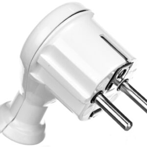 Wtyczka kątowa 16A z/u Uni-Schuko 250V biała WT-50 - obrazek 1