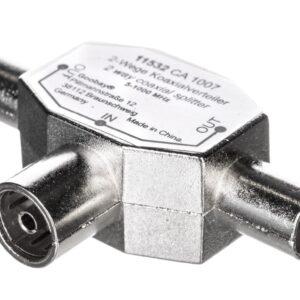 Rozdzielacz sygnału TV splitter 1x IEC żeński / 2x IEC męski 11532 - obrazek 1