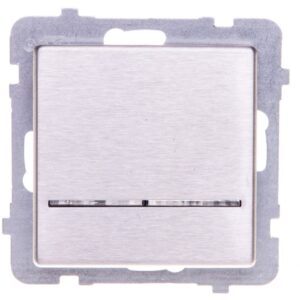 SONATA Łącznik pojedynczy z podświetleniem stal inox ŁP-1RMS/m/37 - obrazek 1