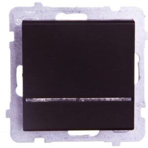 SONATA Łącznik pojedynczy z podświetleniem czarny metalik ŁP-1RS/m/33 - obrazek 1