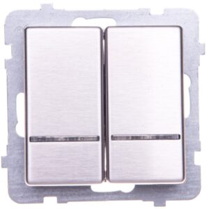 SONATA Łącznik świecznikowy z podświetleniem stal inox ŁP-2RMS/m/37 - obrazek 1