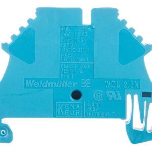 Złączka szynowa przelotowa 2-przewodowa 2,5mm2 niebieska ATEX WDU 2.5N BL 1023780000 - obrazek 1