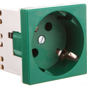 Simon Connect Gniazdo K45 z schuko 16A/230V szybkozłączki zielony K11/27 - obrazek 1