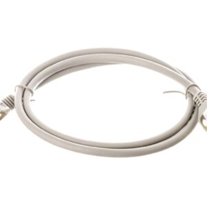 Kabel krosowy patchcord S/FTP (PiMF) kat.6A LSZH szary 1m 91585 - obrazek 1