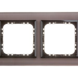 SONATA Ramka podwójna szare szkło / czarna R-2RGC/41/25 - obrazek 1