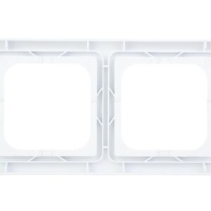 AS Ramka podwójna do łączników IP44 biała RH-2G/00 - obrazek 1