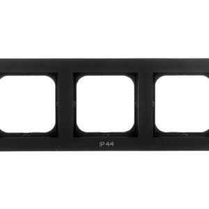SONATA Ramka potrójna do łączników IP44 czarny metalik RH-3R/33 - obrazek 1