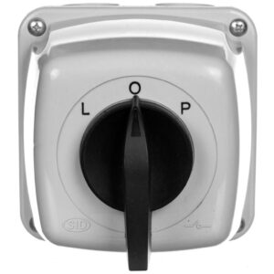 Łącznik krzywkowy L-0-P 3P 63A w obudowie IP65 ŁUK 63-43 916330 - obrazek 1