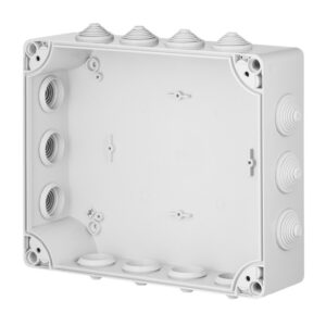 INDUSTRIAL Puszka hermetyczna n/t 342x282x115mm IP55 z 14 dławicami szara 2723-02 - obrazek 1