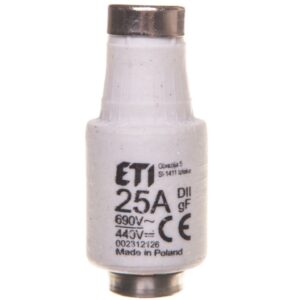 Wkładka bezpiecznikowa 25A DII gF / BiWts 690V AC/440V DC E27 002312126 /5szt./ - obrazek 1
