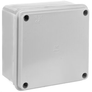 Puszka natynkowa samogasnąca gładka z pokrywą 960 stopni C seria 410A IP56 100x100x50 szara EC410C4A - obrazek 1