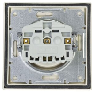 Gniazdo pojedyncze z/u IP44 z przesłonami kremowe Asfora EPH2800323 - obrazek 1