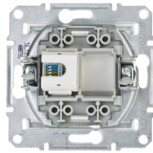 ASFORA Gniazdo komputerowe pojedyncze RJ45 kat.5e bez ramki białe EPH4300721 - obrazek 1