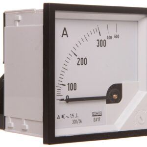 Amperomierz analogowy tablicowy 300/600A do przekładnika 300/5A 72x72mm N IP50 F420 C3 90 st. bez atestu KJ EA17N F42000000000 - obrazek 1