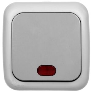 Palmiye Łącznik 1-Biegunowy Podświetlany, Kolor Szary / 90555519 - obrazek 1