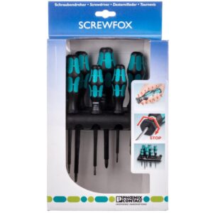 Zestaw wkrętaków, szczelinowych/krzyżowych-pozidriv, izolacja VDE, 6-częściowy, z uchwytem SF-SL/PZ SET VDE 1212540 - obrazek 1