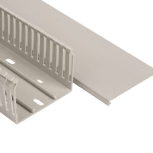 Korytko grzebieniowe samogasnące 80x60 szare z pokrywą UV ECS8060 /2m/ (opak. 28m) - obrazek 1