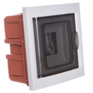 Rozdzielnica modułowa 1x4 podtynkowa drzwi transp. seria 630 IP40 154x160x80 szara EC63004 - obrazek 1