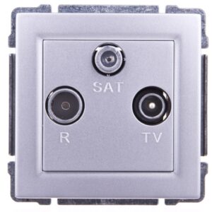 KOS66 Gniazdo antenowe RTV/SAT końcowe aluminium 664076 - obrazek 1