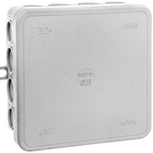 Puszka n/t szara 90x90x35 mm IP55 bezhalogenowa EC411C4 - obrazek 1