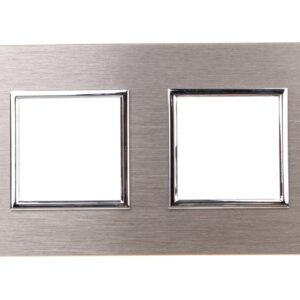 DANTE Ramka podwójna aluminium anodowane INOX 4541282 - obrazek 1