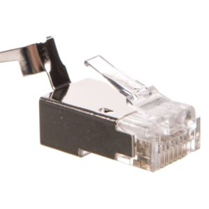 Wtyk RJ45 8P8C kat. 6A uniwersalny ekranowany do przewodów AWG 22-24 X-ML-6F-OD-IMP /100szt./ - obrazek 1